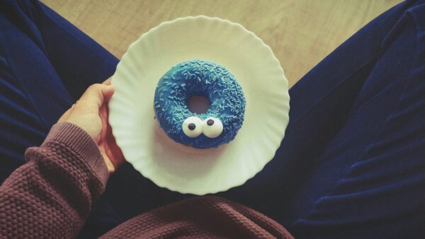 Free stock photo of blue, donut, eyes
